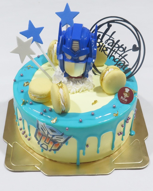 藍公仔機器人蛋糕